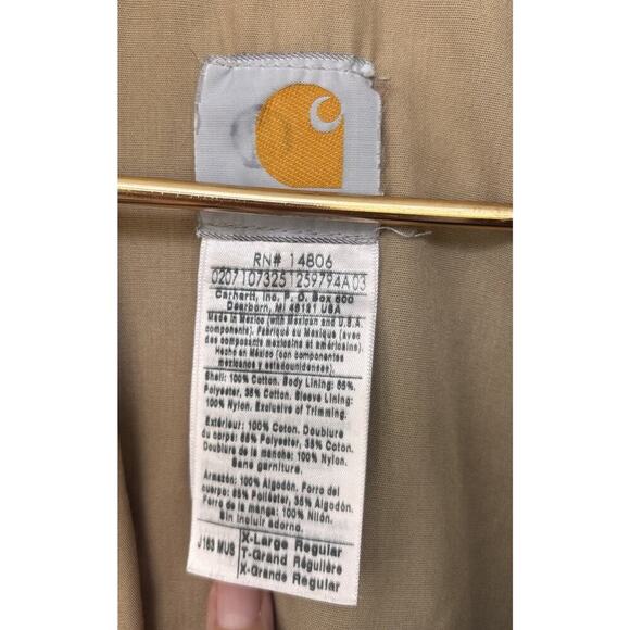 Vintage Carhartt J183 Tan Workwear Streetwear Jacket Grunge Sz XL Y2K - Picture 4 of 7